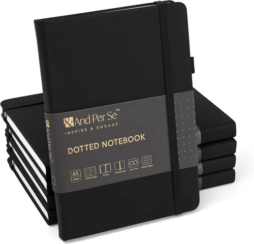 Miniatura 82 de &And Per Se - Cuaderno en blanco, 160 páginas, 5.7 x 8 pulgadas, cuaderno de rayas estrechas con papel grueso para escribir, cuaderno de tapa dura