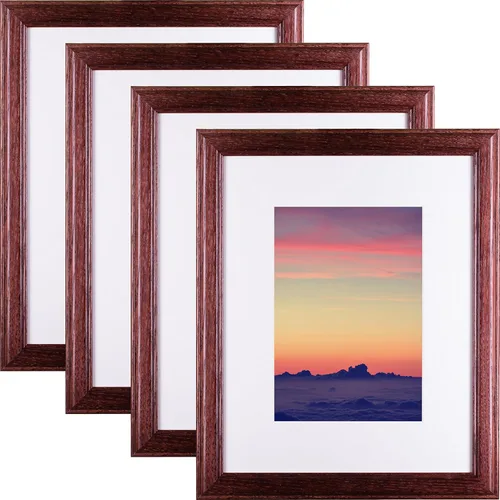 Miniatura 6 de Craig Frames Wiltshire 236 - Portarretratos de madera dura con un solo color blanco, muestra una impresión de 4 x 6 pulgadas con el paspartú o 5 x 7