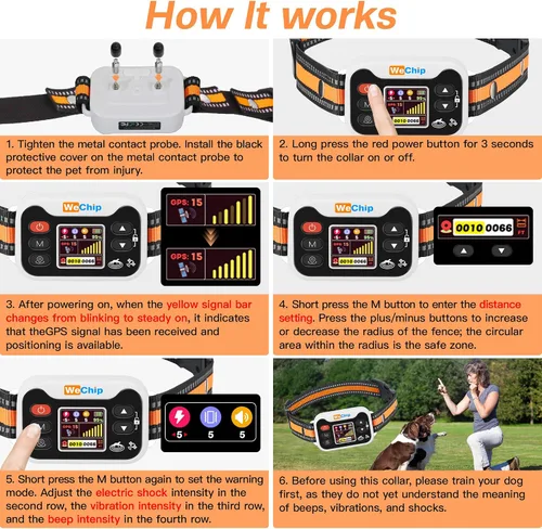 Miniatura 7 de Collar para perro con GPS con 3 modos de corrección, sistema inalámbrico de valla para perro con apertura al aire libre IPX7 impermeable