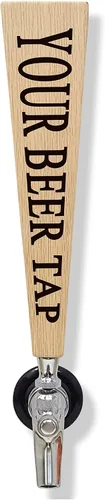 Miniatura 12 de Mango de grifo de cerveza personalizado Forma cónica de madera maciza numerada (numerada corta)