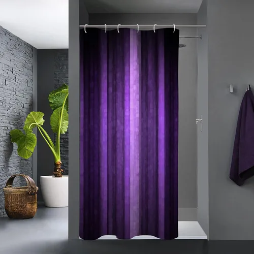 Miniatura 24 de Gibelle Cortina de ducha pequeña de 36 x 72 pulgadas, juego estrecho medio negro y gris, tela moderna abstracta para baño, textura de vidrio fresco