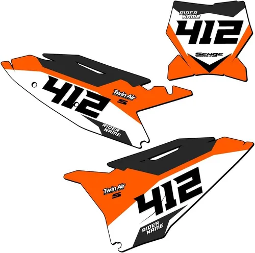 Miniatura 2 de 2008-2010 XCF SG63 Custom MX matrículas Senge Graphics Kit compatible con KTM