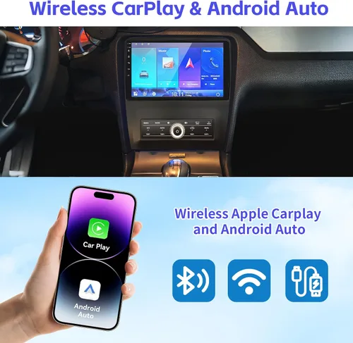 Miniatura 4 de Radio de coche 2+64G para Ford Mustang 10 pulgadas pantalla táctil 2010 2011 2012 2013 2014 estéreo, inalámbrico Carplay/WiFi/Bluetooth/EQ