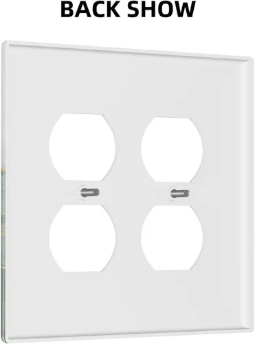 Miniatura 291 de Placa Decorativa de Pared de Granja Rústica con Cuerno de Madera para Puerta de Granero 1 Banda Duplex Cubiertas de Toma Eléctrica Soltera