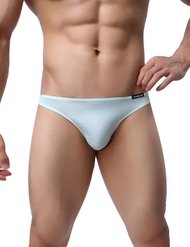 Miniatura 3 de Ropa interior para hombre, paquete de 4 unidades de slips clásicos con cintura baja elástica