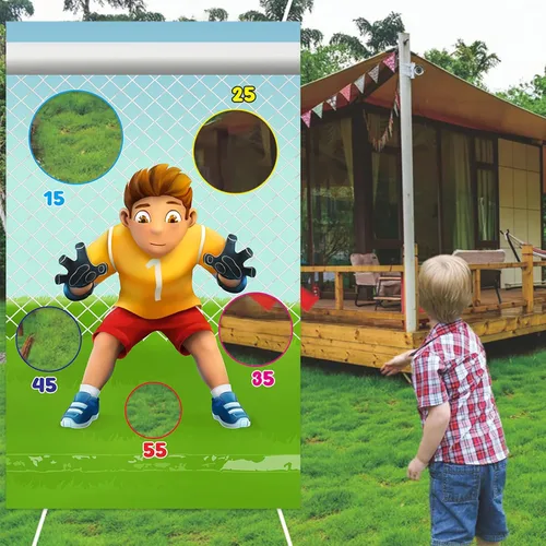 Pancarta de juego de portero de fútbol, decoración temática de fútbol para interiores y exteriores, niños, niñas, fanáticos del fútbol, suministros