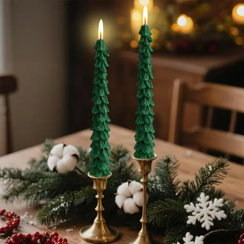 Miniatura 18 de Pink Candlesticks - Juego de 2 velas cónicas en espiral, sin perfume, de 10 pulgadas de largo, velas cónicas sin perfume para decoración del hogar