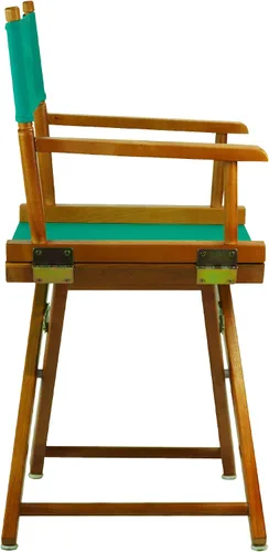 Miniatura 6 de Casual Home - Silla de director de 18.0 in, marco de roble miel con lona verde azulado
