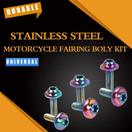 Miniatura 5 de BAIONE Worldmotop - Kit de pernos de acero inoxidable, tornillos y clips de sujeción compatibles con Yamaha, Honda, Kawasaki, Suzuki, BMW, kit