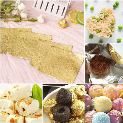 Miniatura 6 de 200 envoltorios de caramelo de aluminio, 4 x 4 pulgadas, paquete cuadrado para embalaje de dulces de chocolate