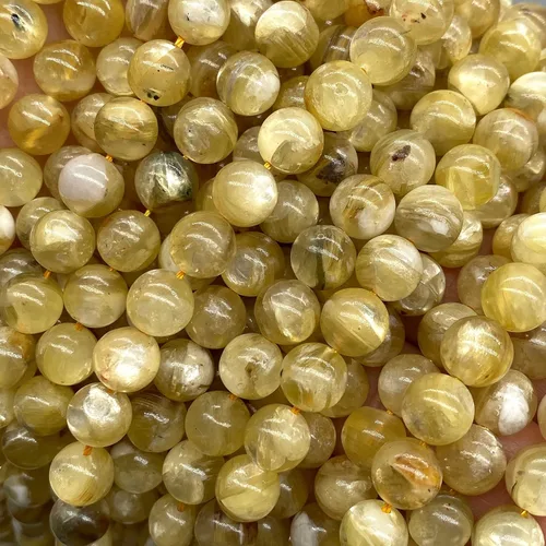 Miniatura 4 de ABCGEMS Minas-Gerais Golden Star Mica Moscovita Cuentas de Brasil (Gorgeous Flash - Exquisita Matrix) Suministros de cuentas para hacer joyas