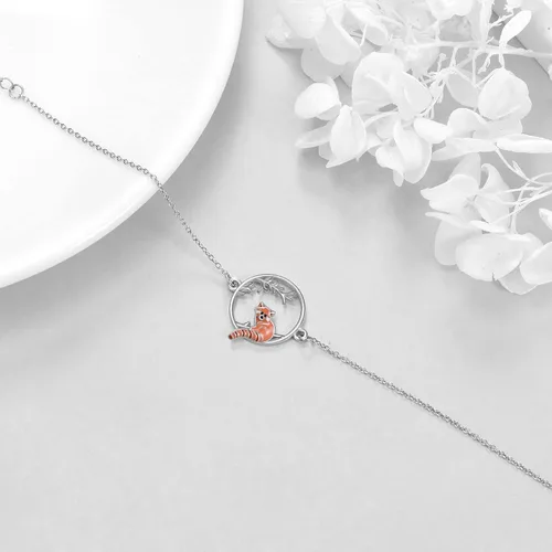 Miniatura 2 de YAFEINI Animal Bracelet Sterling Silver SlothHummingbirdAxolotlPenguinRed Panda Bracelet Cute Animal Jewelry for Women Girls Gifts