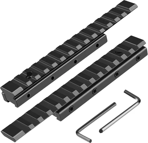 LONSEL Adaptador Convertidor de Carril de Cola de Milano de 11mm a Picatinny de 21mm - 155mm/6.1" de Largo Montura de Mira de Perfil Bajo