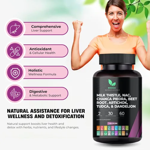Miniatura 2 de Mishas Nutraceuticals - Suplemento de raíz de diente de león, NAC y TUDCA - Apoya la salud del hígado, desintoxicación de limpieza hepática, salud
