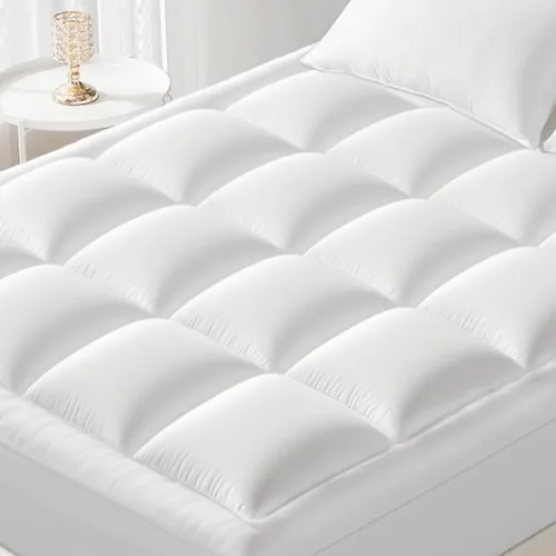 Miniatura 9 de YUGYVOB Cubrecolchón Twin - 800GSM Extra Grueso Refrescante y Transpirable Almohadilla de Colchón con Bolsillo Profundo de 8"-21" y Relleno Gris