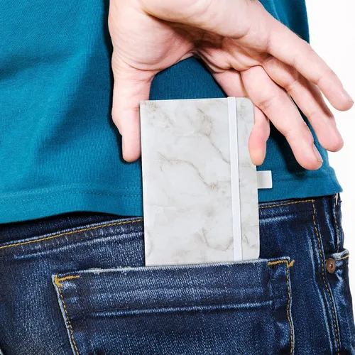 Miniatura 6 de 2Pack Cuaderno de Bolsillo Pequeño Cuaderno Diario 4 pulgadas x 5.7 pulgadas 200 Páginas Cubierta de Cuero Con Porta Lápiz Marcador de Páginas Negro