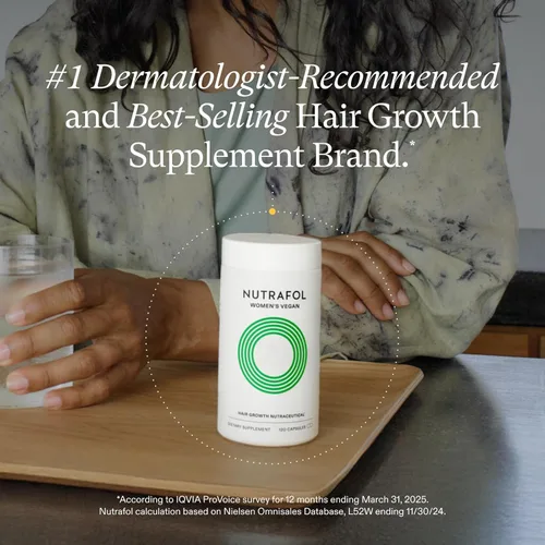 Miniatura 2 de Nutrafol - Suplementos de crecimiento del cabello para mujeres de 18 a 44 años, clínicamente probados para cabello visiblemente más grueso y fuerte