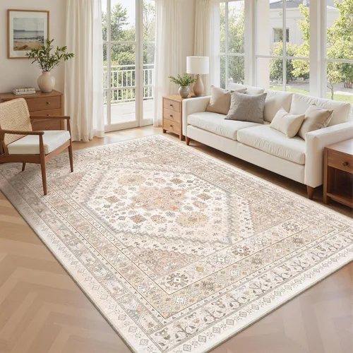 Miniatura 39 de zesthome Alfombra 4x6 - Alfombra Resistente a Manchas Lavable, Alfombras con Respaldo Antideslizante para Sala de Estar, Alfombras Pequeñas de Área