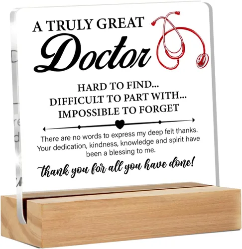 Regalos de agradecimiento para mujeres y hombres, regalos de agradecimiento para médicos, un verdadero doctor difícil de encontrar, letrero