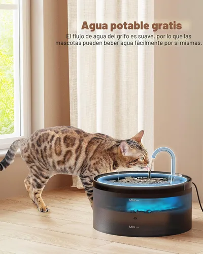 Miniatura 7 de Fuente de agua para gatos: fuente para gatos de 108 oz/3.2 L, dispensador de bebida súper silencioso para mascotas, fuentes de agua para gatitos