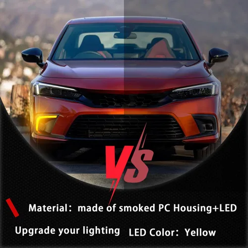 Miniatura 4 de Switchback Luz LED Antiniebla Frontal Blanca/Ámbar de Circulación Diurna con Función de Luz de Señal de Giro LED Dinámica Secuencial Compatible