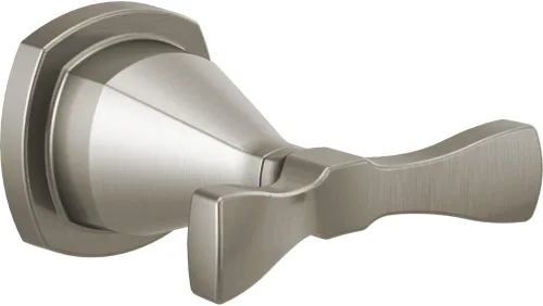 Delta Gancho doble para toallas para baño o cocina | Acero inoxidable brillante | Accesorios Stryke