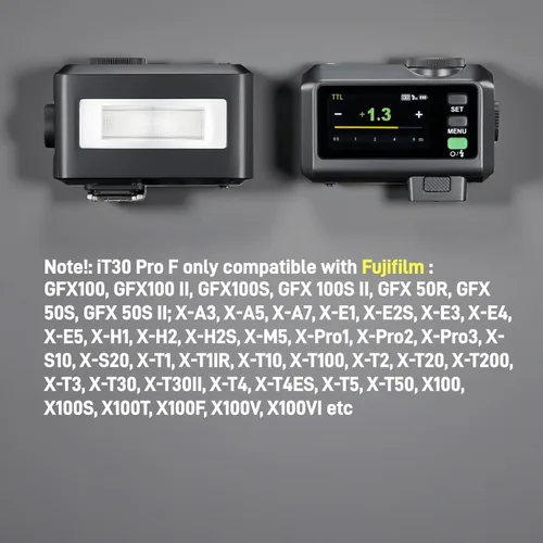 Miniatura 2 de Godox iT30 Pro F Mini cámara Flash para cámara Fujifilm, modo TTL exposición automática, HSS 1/8000s, 2.4G maestro/receptor inalámbrico, compatible