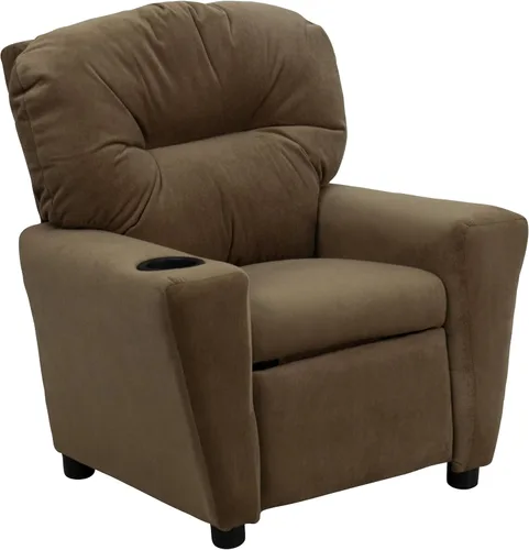 Miniatura 27 de Flash Furniture Chandler LeatherSoft - Silla reclinable para niños con portavasos y reclinable de seguridad, silla reclinable contemporánea