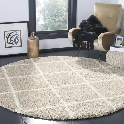Miniatura 39 de SAFAVIEH - Alfombra de la colección Hudson Shag, diseño de enrejado moderno, no desprende pelusa y fácil de cuidar, 2 pulgadas de grosor, ideal
