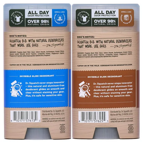 Miniatura 9 de Dr. Squatch Invisible Glide Natural Desodorante para hombre, deslizamiento suave, sin manchas, desodorante sin aluminio para hombres, seguro