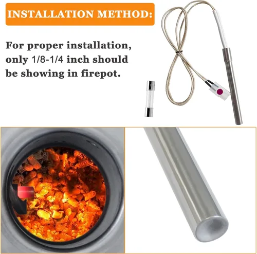 Miniatura 5 de Kit de encendido caliente de piezas de repuesto, compatible con parrilla de pellets Pit Boss y parrilla de pellets de campamento, encendedor viene
