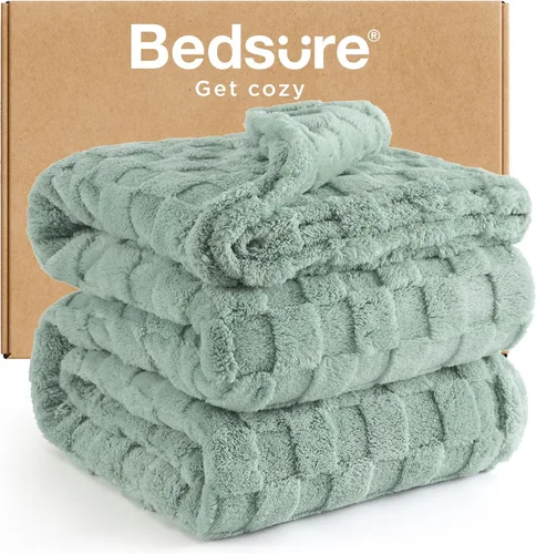 Miniatura 58 de Bedsure GentleSoft - Manta verde salvia para sofá, manta de forro polar a cuadros, regalos de Navidad para mujeres, hombres y niñas, bonita manta