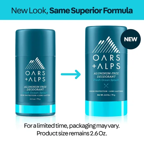Miniatura 9 de Oars + Alps Desodorante para hombres y mujeres, desodorante sin aluminio para hombres, dermatológicamente probado, ingredientes limpios, no tóxico