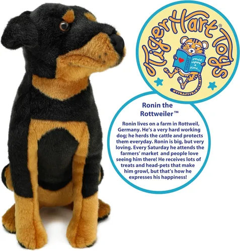 Miniatura 3 de TigerHart Ronin The Rottweiler - Peluche de 14 pulgadas