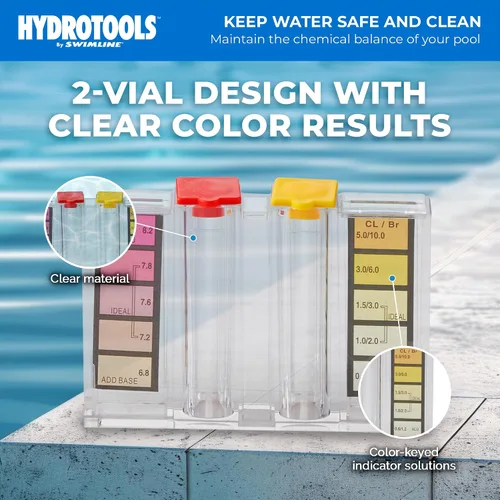Miniatura 4 de SWIMLINE HYDROTOOLS - Kit de prueba de agua de piscina de cloro/bromo/pH económico