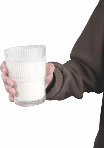 Miniatura 7 de Juego de 6 lindos vasos de vidrio acanalados, vaso de vidrio transparente vintage de 14 oz, estilo origami, diseño acanalado, ideal para agua, café