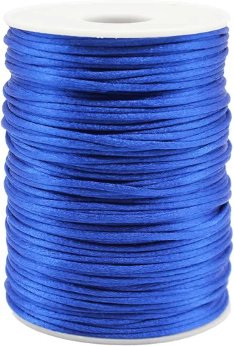 Miniatura 13 de Cordón de nailon blanco satinado de 0.039 in x 109 yardas de seda satinada para pulseras, collares, fabricación de joyas, nudos chinos, macramé