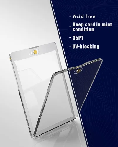 Miniatura 3 de Lzerking Paquete de 24 tarjetas de acrílico 35PT One Touch para comercio, béisbol, tarjetas deportivas
