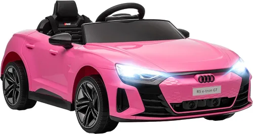 Miniatura 14 de Aosom Carro de juguete con licencia Audi RS e-tron GT de 12V para niños, vehículo eléctrico con control remoto para padres, música, luces, para Negro