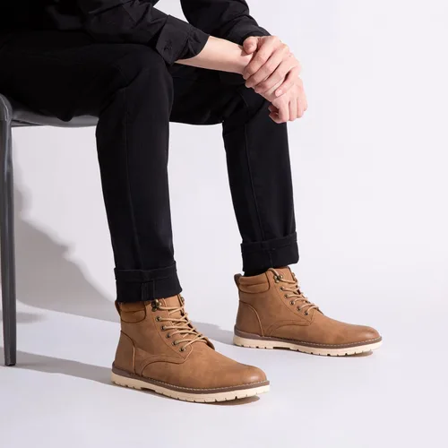 Miniatura 6 de Vostey Botas de senderismo impermeables para hombre, botas chukka casuales para hombres