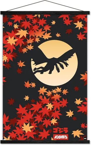 Miniatura 6 de Trends International Godzilla - Póster de pared de silueta, 34 pulgadas de largo x 22.4 W, versión premium sin marco