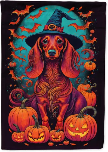 Miniatura 68 de Caroline's Treasures DAC1466GF - Bandera decorativa para jardín de Halloween de Affenpinscher Witchy para jardín, decoración para patio exterior