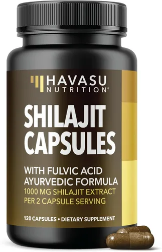 Miniatura 10 de Shilajit Cápsulas para hombres y mujeres – 1000 mg de extracto de Shilajit (estandarizado al 20% de ácido fúlvico) – 60 unidades – Suplemento