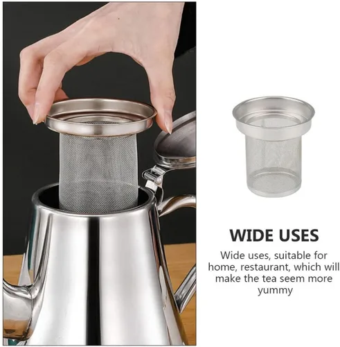 Miniatura 2 de Kichvoe Malla de filtro de tetera de acero inoxidable para té suelto