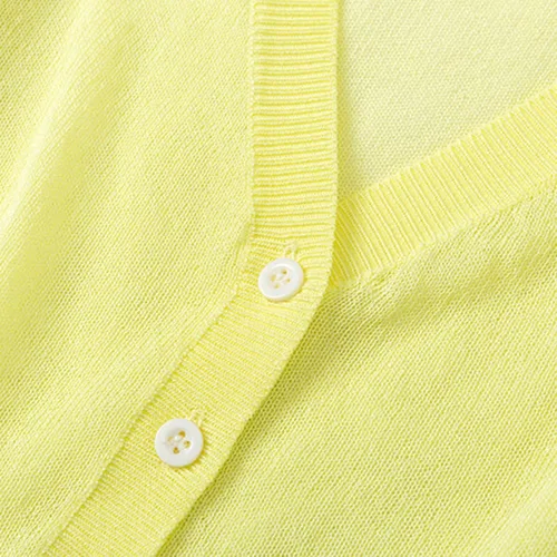 Miniatura 6 de Camisa niñas pequeñas abrigos cárdigan manga larga botones fino Tops niños chaquetas cuello en V sólidas, H1-amarillo, Mochilas Tradicionales