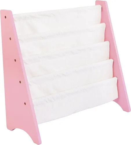 Miniatura 23 de Tot Tutores WO697 Colección de amigos, librería de almacenamiento en bastidor de libros para niños, blanco, rosa y púrpura, Madera maciza
