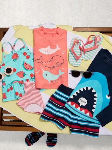 Miniatura 5 de Simple Joys by Carter's - Conjunto de traje de baño para bebés y niños pequeños (short y camiseta de protección)