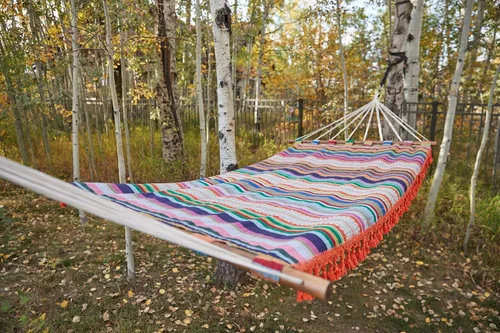 Miniatura 5 de Hamaca, tejida a mano, multicolor, fabricada en México por Verve CULTURE
