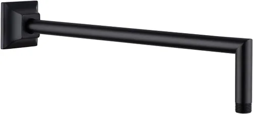 Miniatura 9 de Brazo de ducha de 6 pulgadas, extensión de cabezal de ducha negro mate con escudo a juego, conexión estándar de 1/2 pulgada 6″ Negro Mate