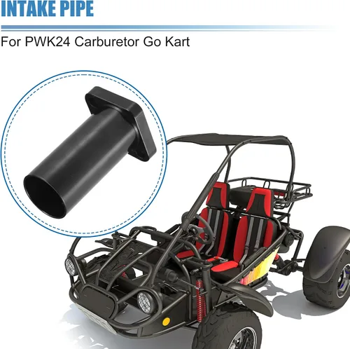 Miniatura 3 de uxcell Tubo de admisión múltiple de entrada para carburador PWK24, motor de mini bicicleta Go Kart, tubo de admisión universal de carreras, 1 juego